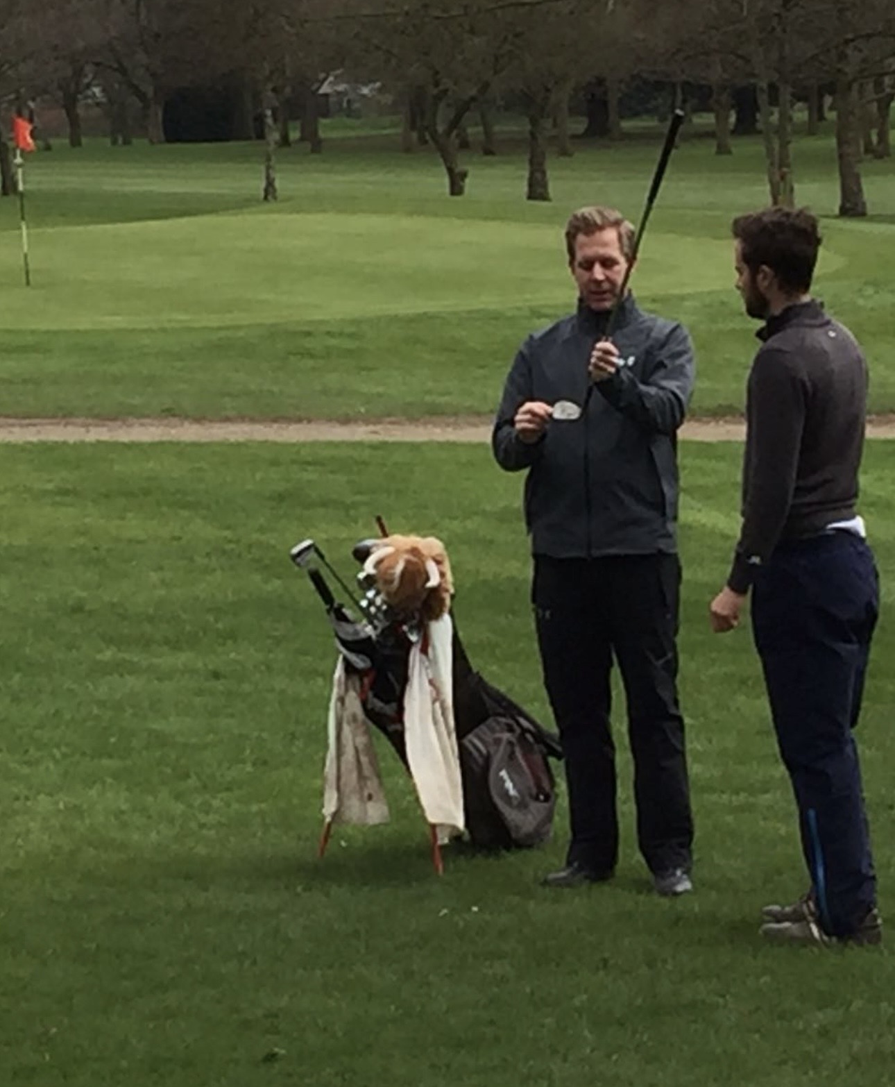 Steve Truman delivering an on-course playing lesson at Lydney Golf Club