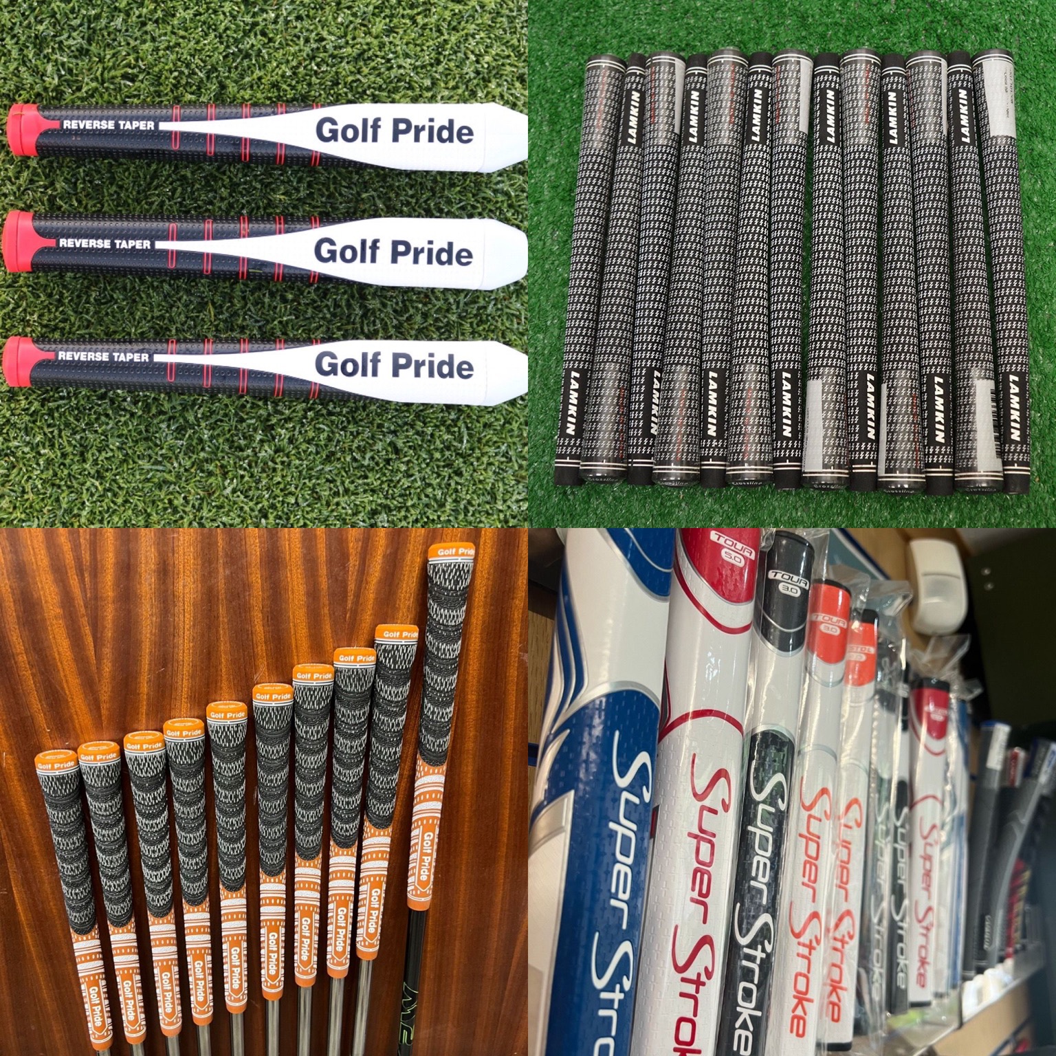 Golf grips from Golf Pride Lamkin and SuperStroke